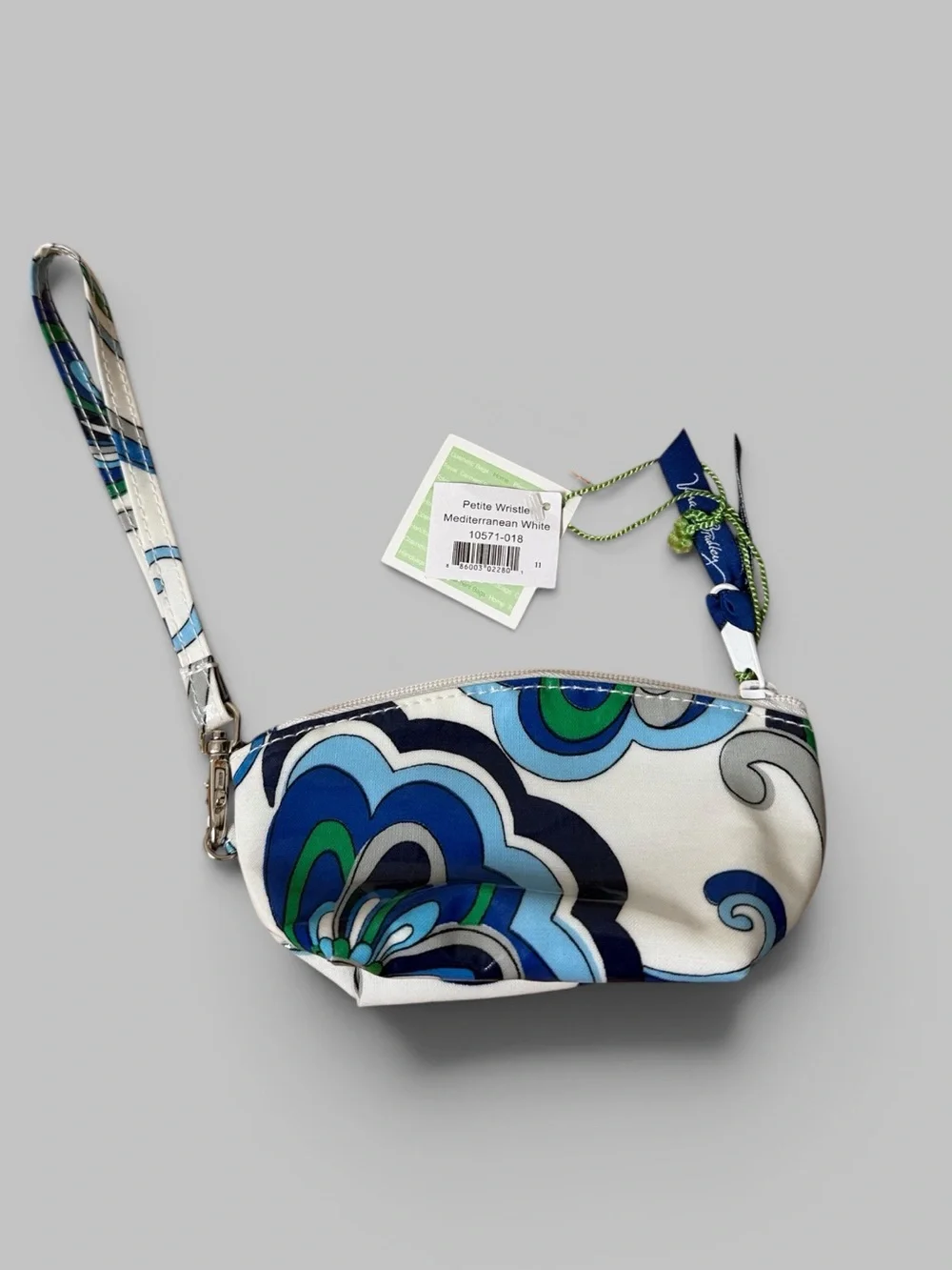 Vera Bradley Mediterranean White Petite Wristlet